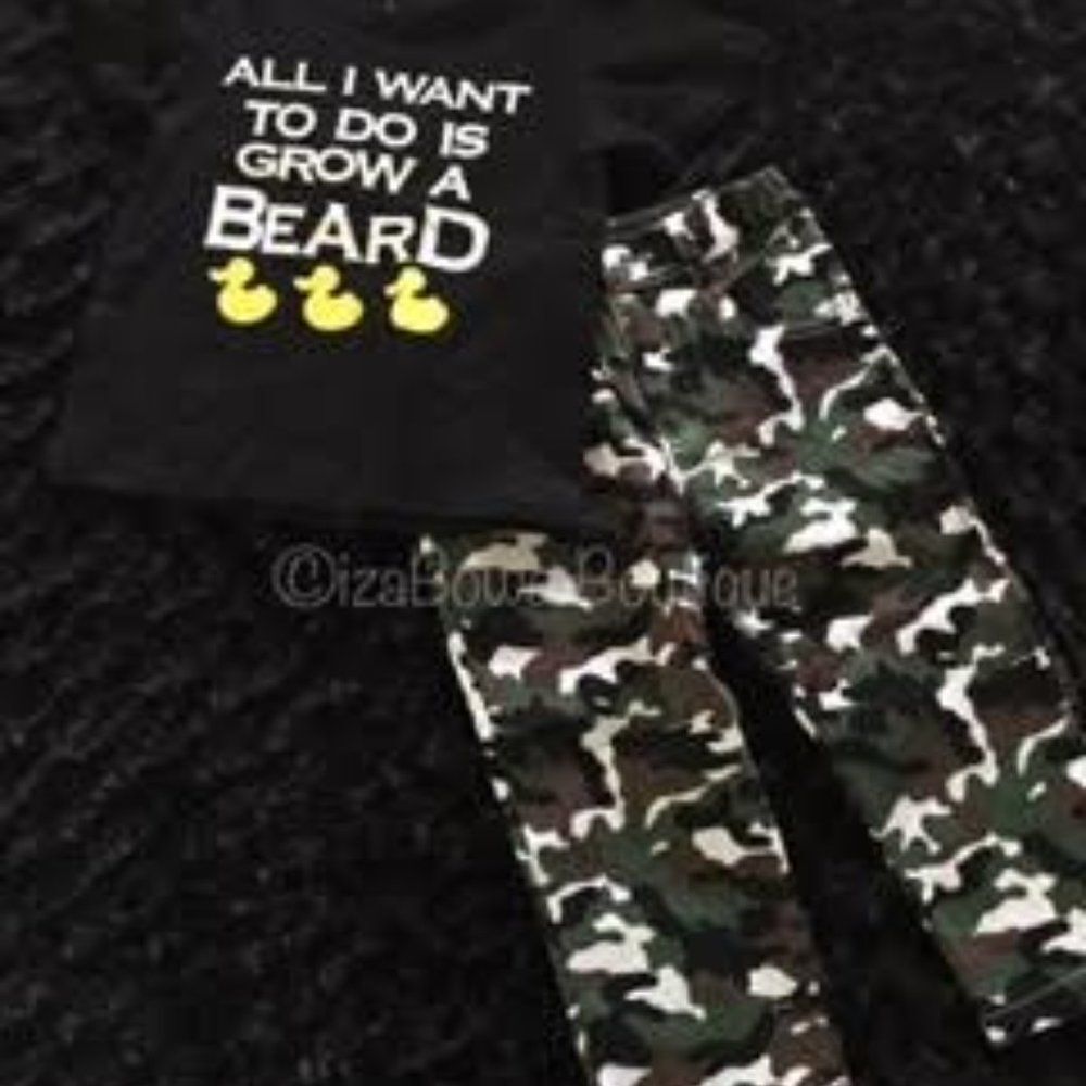 "All I Wanna Do" 2 pc Camo Pant Set  B4163  NWT Boutique